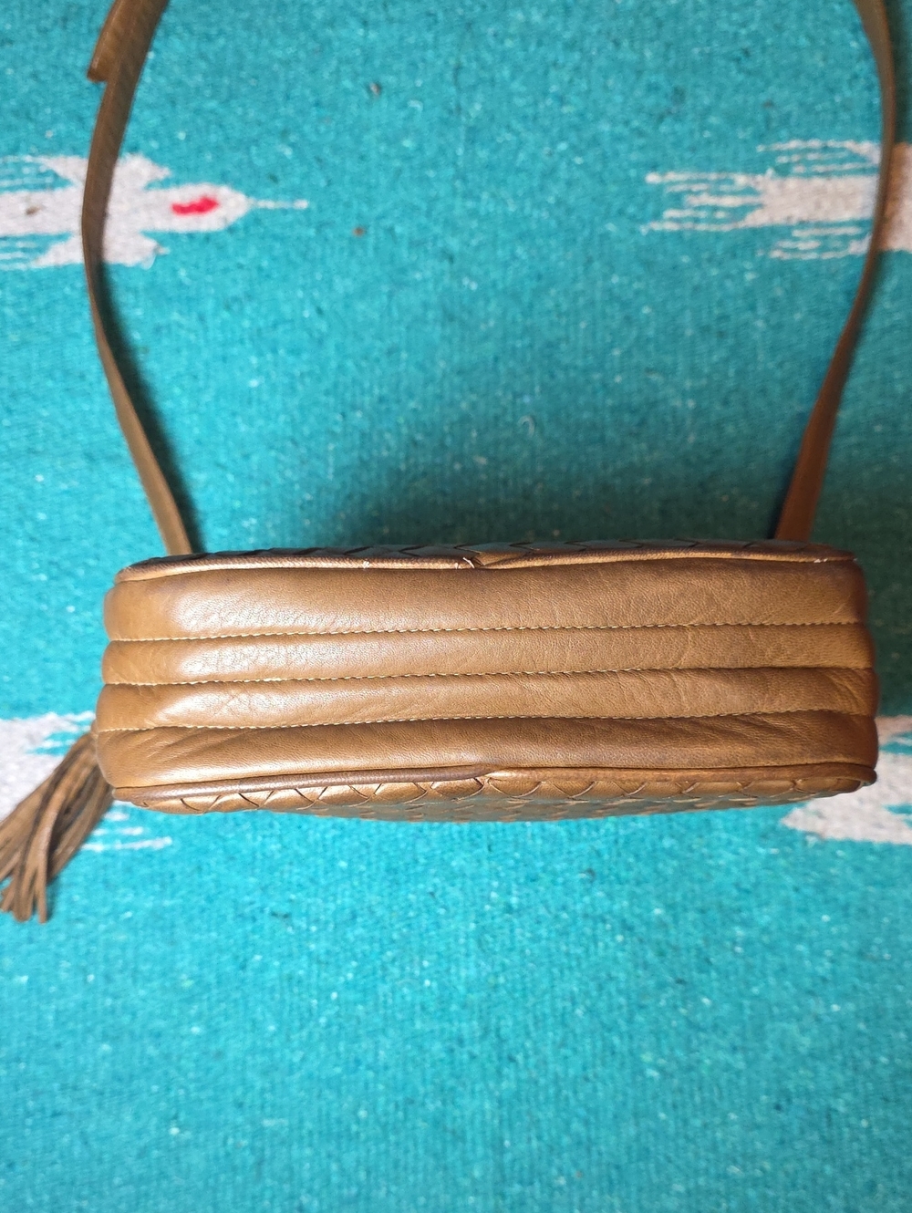 Vintage Kamarel New York Woven Leather Crossbody Shoulder Camera Bag EUC - Picture 12 of 15